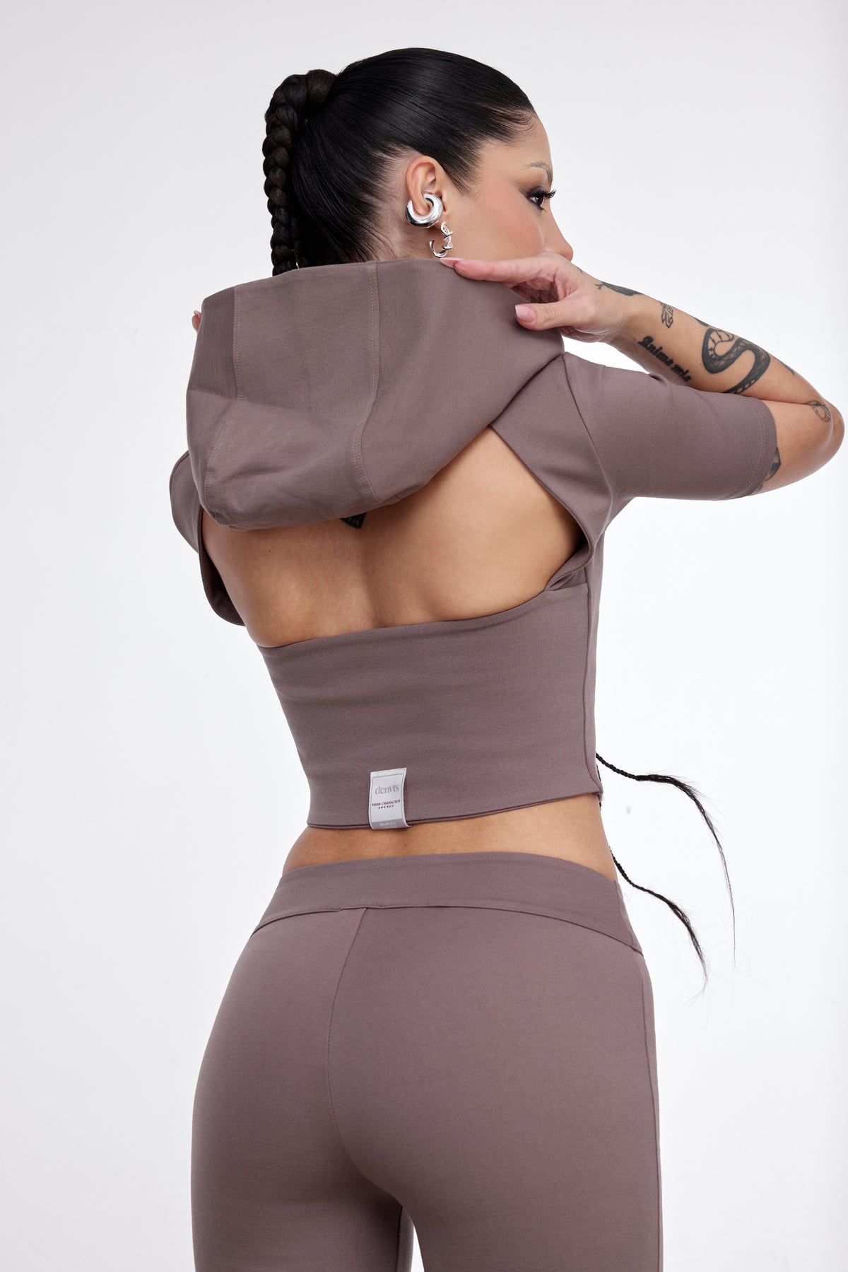 SWEAT À CAPUCHE COURT ZIP AMUANT