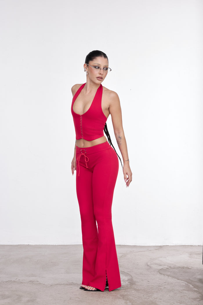 PANTALON PATTE D'ÉPH' LONG ROSSO